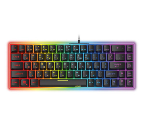 Игровая клавиатура 2E GAMING KG345 RGB 68key USB Transparent (2E-KG345TR)