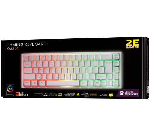 Клавиатура игровая 2E Gaming KG350 RGB White (2E-KG350UWT)