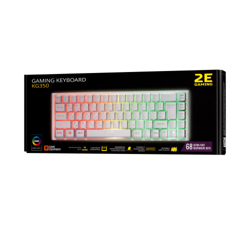 Клавиатура игровая 2E Gaming KG350 RGB White (2E-KG350UWT)