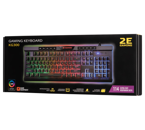 Клавіатура 2E Gaming KG300 LED Black (2E-KG300UB)