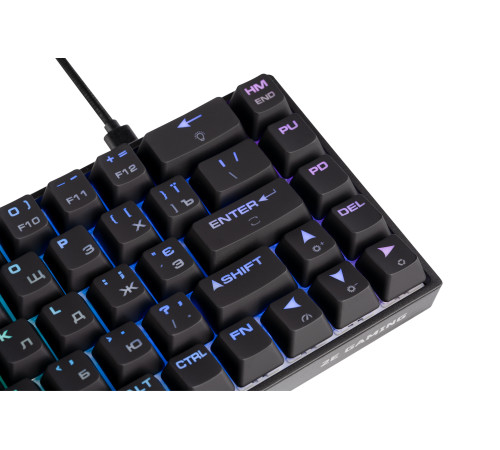 Клавиатура игровая 2E Gaming KG370 RGB Gateron Blue Switch Black (2E-KG370UBK-BL)
