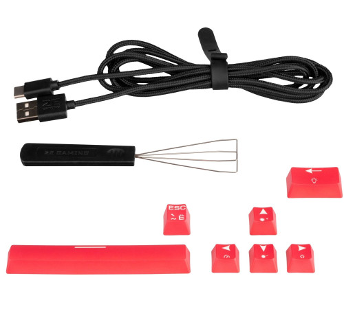 Клавиатура игровая 2E Gaming KG370 RGB Gateron Blue Switch Black (2E-KG370UBK-BL)