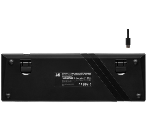 Клавиатура игровая 2E Gaming KG370 RGB Gateron Blue Switch Black (2E-KG370UBK-BL)