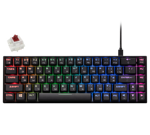 Клавиатура игровая 2E Gaming KG370 RGB Gateron Brown Switch Black (2E-KG370UBK-BR)