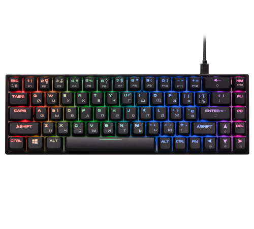 Клавиатура игровая 2E Gaming KG370 RGB Gateron Brown Switch Black (2E-KG370UBK-BR)