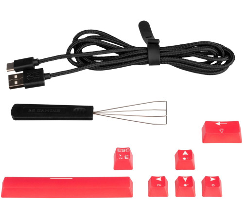 Клавиатура игровая 2E Gaming KG370 RGB Gateron Brown Switch Black (2E-KG370UBK-BR)