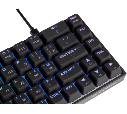 Клавиатура игровая 2E Gaming KG370 RGB Gateron Red Switch Black (2E-KG370UBK-RD)