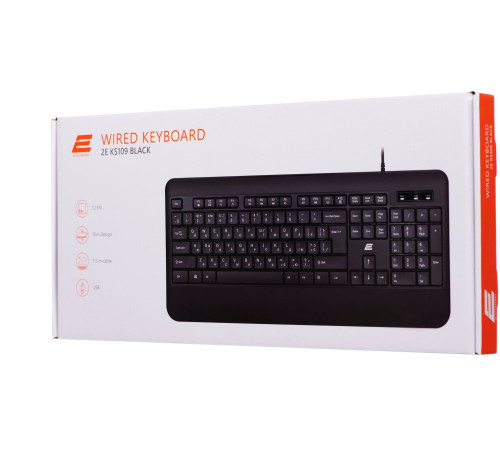 Клавіатура 2Е KS109 USB Black (2E-KS109UB)