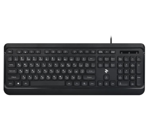 Клавіатура 2E KS120 White backlight USB Black (2E-KS120UB)