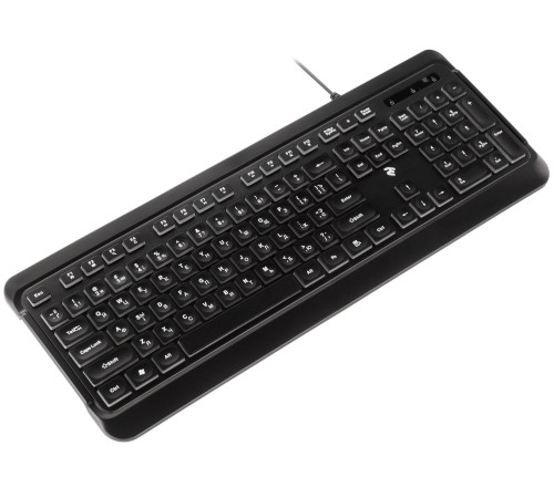 Клавіатура 2E KS120 White backlight USB Black (2E-KS120UB)