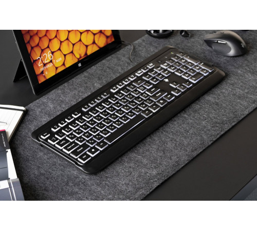 Клавіатура 2E KS120 White backlight USB Black (2E-KS120UB)
