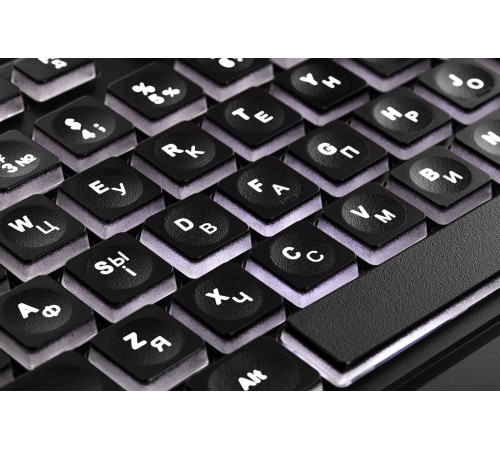 Клавіатура 2E KS120 White backlight USB Black (2E-KS120UB)