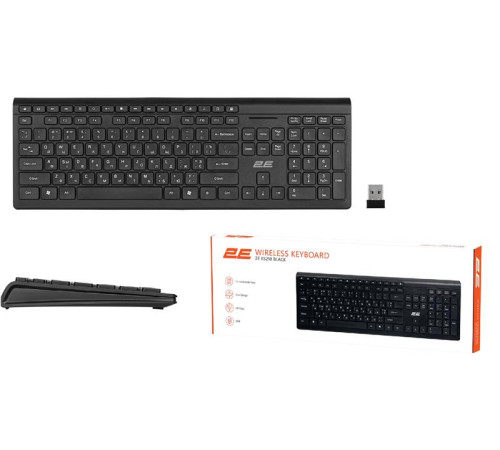 Клавіатура 2E KS210 Slim WL Black (2E-KS210WB)