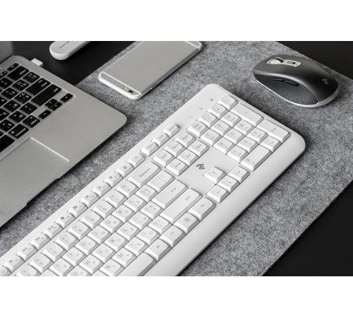 Клавіатура 2Е KS220 White (2E-KS220WW)