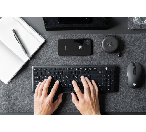 Клавиатура 2E KS230 Slim WL Black (2E-KS230WB)