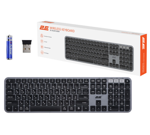 Клавіатура 2E KS240 WL Gray (2E-KS240WG)