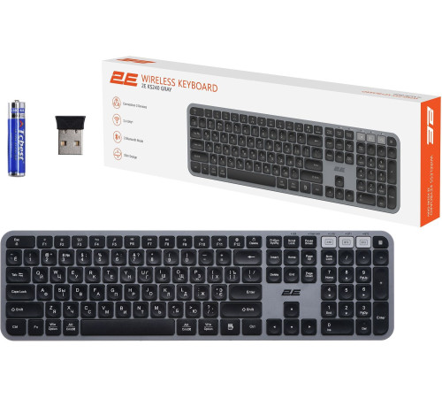 Клавіатура 2E KS240 WL Gray (2E-KS240WG)
