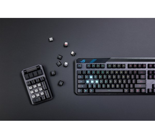 Ігрова клавіатура ASUS ROG CLAYMORE II RD RGB USB/WL Black (90MP01W0-BKUA01)