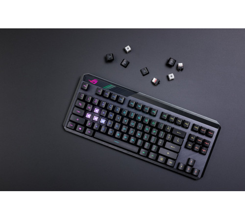 Ігрова клавіатура ASUS ROG CLAYMORE II RD RGB USB/WL Black (90MP01W0-BKUA01)