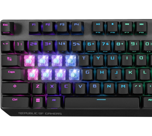 Ігрова клавіатура ASUS ROG Strix Scope NX Red Wireless Deluxe (90MP02I6-BKRA00)