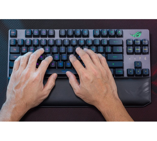 Ігрова клавіатура ASUS ROG Strix Scope RX Red TKL Wireless Deluxe (90MP02J0-BKRA00)