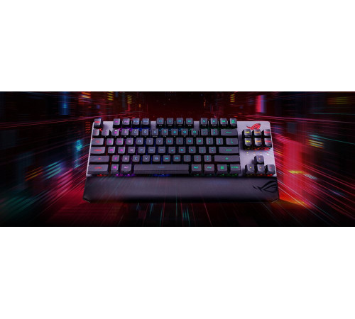 Ігрова клавіатура ASUS ROG Strix Scope RX Red TKL Wireless Deluxe (90MP02J0-BKRA00)