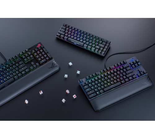Ігрова клавіатура ASUS ROG Strix Scope NX Red TKL Deluxe (90MP00N6-BKRA00)