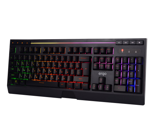 Клавиатура ERGO KB-612 Keyboard ENG/RUS/UKR Чорний