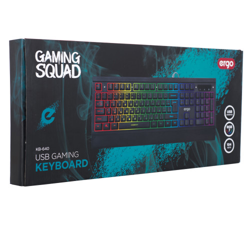 Клавиатура ERGO KB-640 ENG/RUS/UKR Чорний