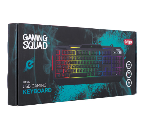 Клавиатура ERGO KB-680 ENG/RUS/UKR Чорний