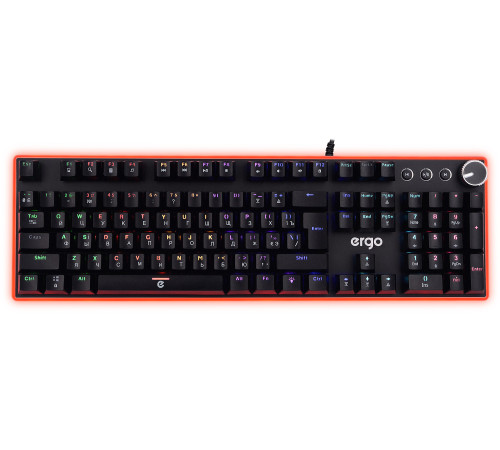 Клавиатура ERGO KB-955, RGB, Blue Switch, чорний