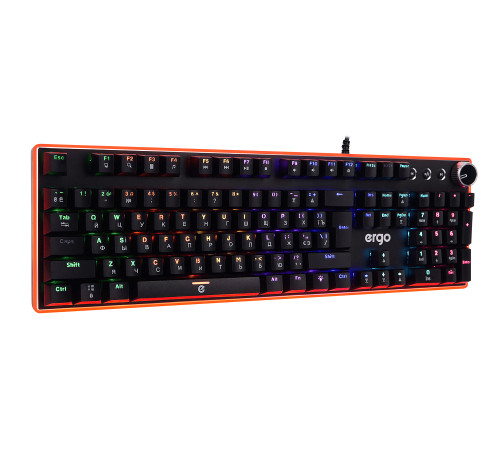 Клавиатура ERGO KB-955, RGB, Blue Switch, чорний