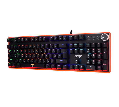 Клавиатура ERGO KB-955, RGB, Blue Switch, чорний