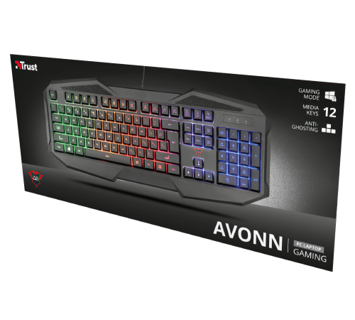 Игровая клавиатура Trust GXT 830-RW Avonn LED BLACK (22511_TRUST)