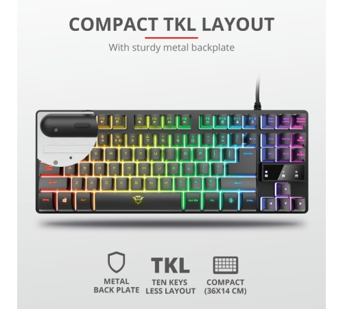 Игровая клавиатура Trust GXT 833 Thado TKL USB Black (23724_TRUST)