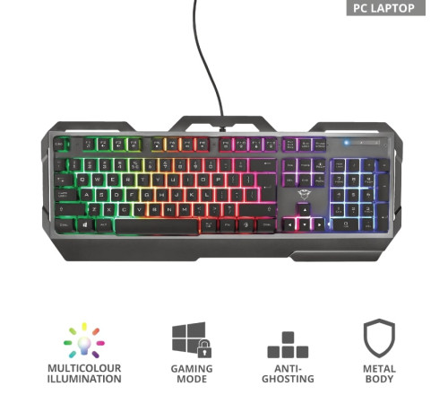 Игровая клавиатура Trust GXT 856 Torac Illuminated Black (23577_TRUST)