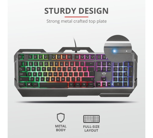 Игровая клавиатура Trust GXT 856 Torac Illuminated Black (23577_TRUST)