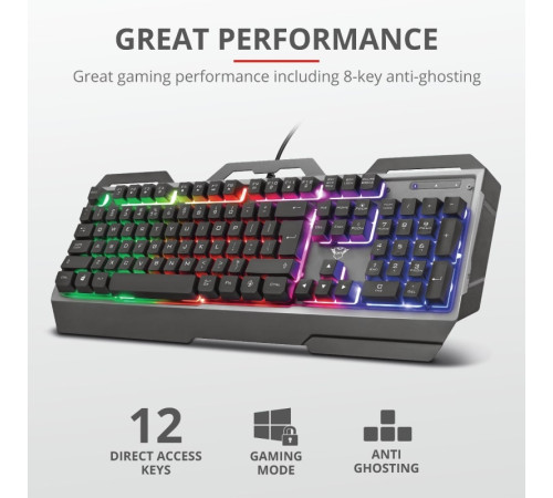 Игровая клавиатура Trust GXT 856 Torac Illuminated Black (23577_TRUST)