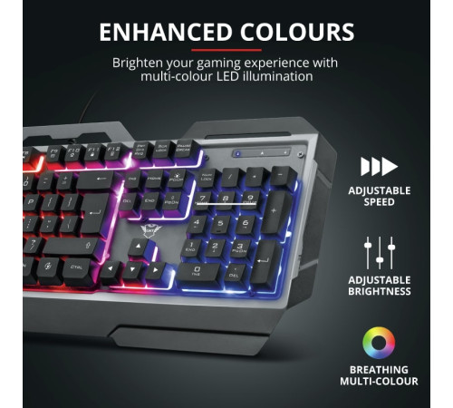 Игровая клавиатура Trust GXT 856 Torac Illuminated Black (23577_TRUST)
