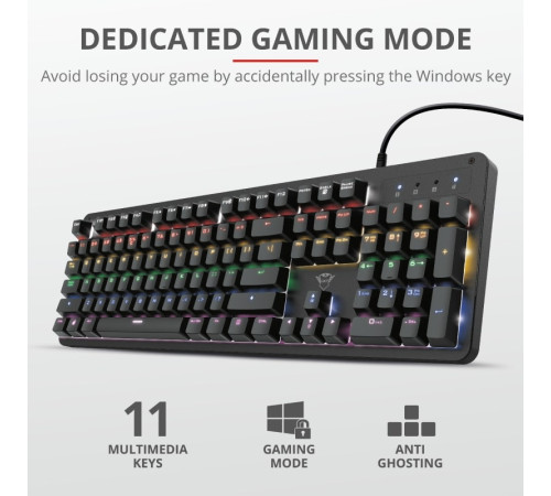 Игровая клавиатура Trust GXT 863 Mazz Mechanical Keyboard (24200_TRUST)
