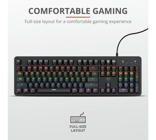 Игровая клавиатура Trust GXT 863 Mazz Mechanical Keyboard (24200_TRUST)