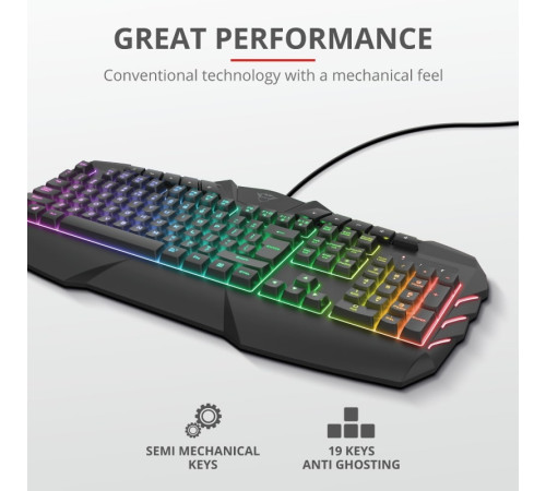 Игровая клавиатура Trust GXT881 ODYSS SEMI-MECH USB Black (24303_TRUST)
