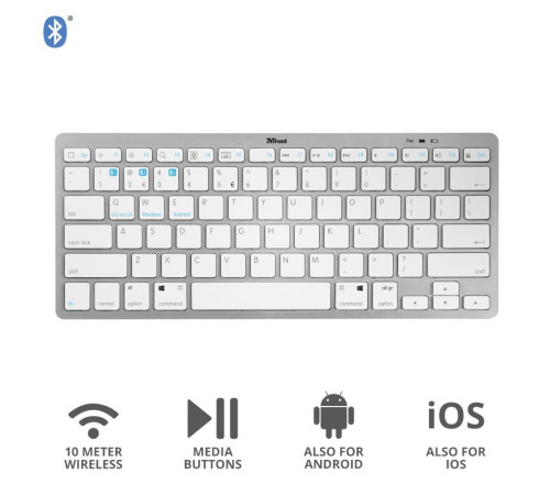 Клавіатура Trust Nado BT White (23746_TRUST)