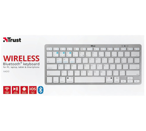 Клавіатура Trust Nado BT White (23746_TRUST)