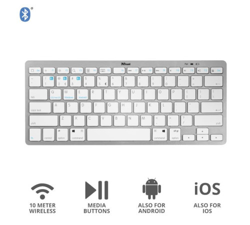 Клавіатура Trust Nado BT White (23752_TRUST)