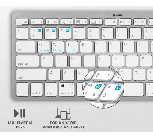 Клавіатура Trust Nado BT White (23752_TRUST)