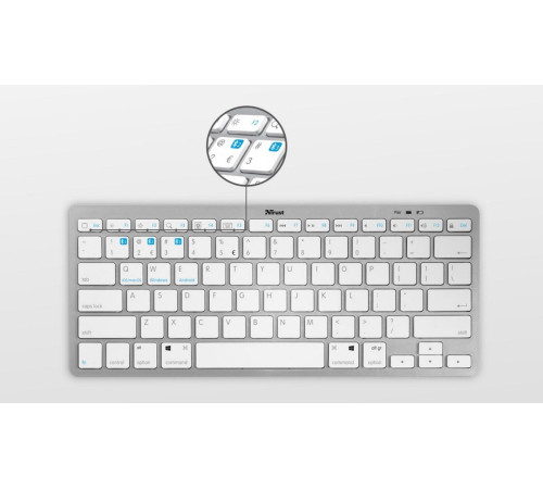 Клавіатура Trust Nado BT White (23752_TRUST)