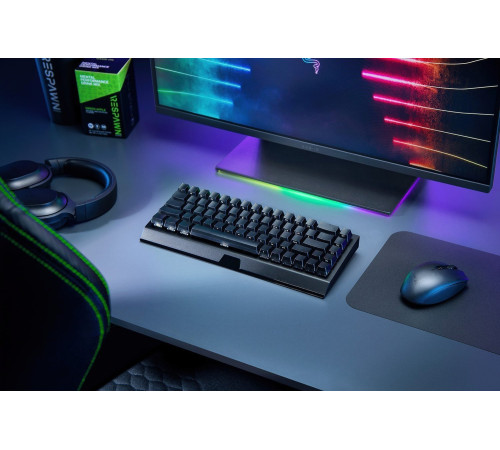 Ігрова клавіатура Razer BlackWidow V3 Mini HyperSpeed Green Switch WL/BT/USB RU RGB, Black (RZ03-03891600-R3R1)