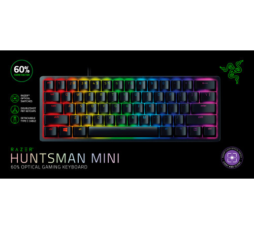 Ігрова клавіатура Razer Huntsman Mini Mercury Edition Purple Switch US Layout (RZ03-03390300-R3M1)