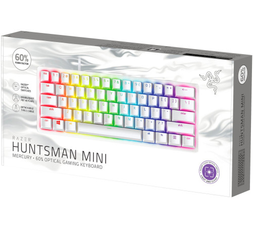Ігрова клавіатура Razer Huntsman Mini Mercury Edition Purple Switch US Layout (RZ03-03390300-R3M1)